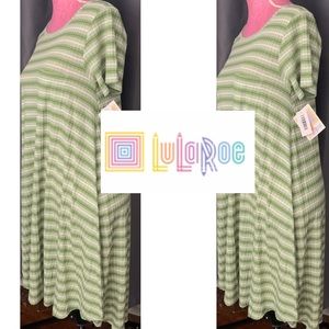 💚LULAROE STRIPED CARLY SWING DRESS SZ S💚